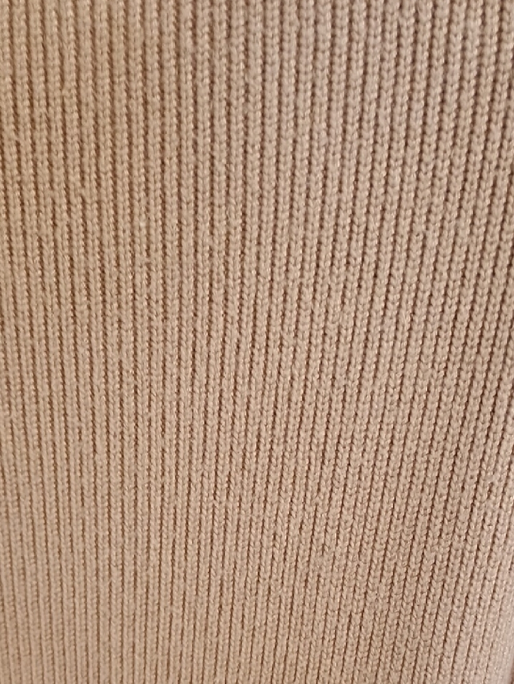 Crescent Beige V-Neck Button Ribbed Cardigan - Picture 5 of 5
